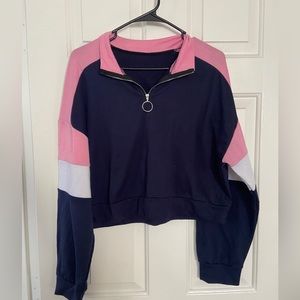 Women’s Crop Color Block Sweater